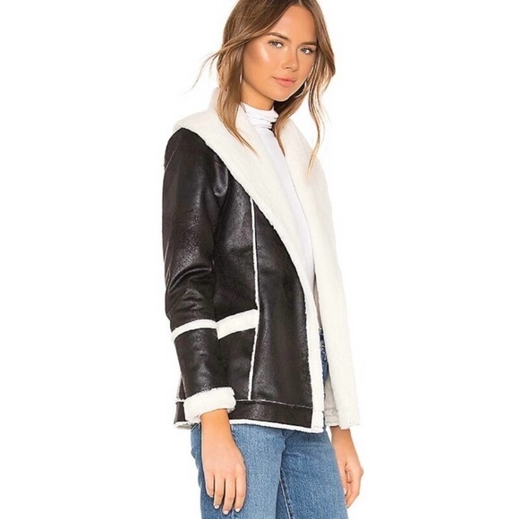Anthropologie: Chaser Faux Suede Shearling Jacket​​​​​​​​​​​​ - Picture 3 of 8